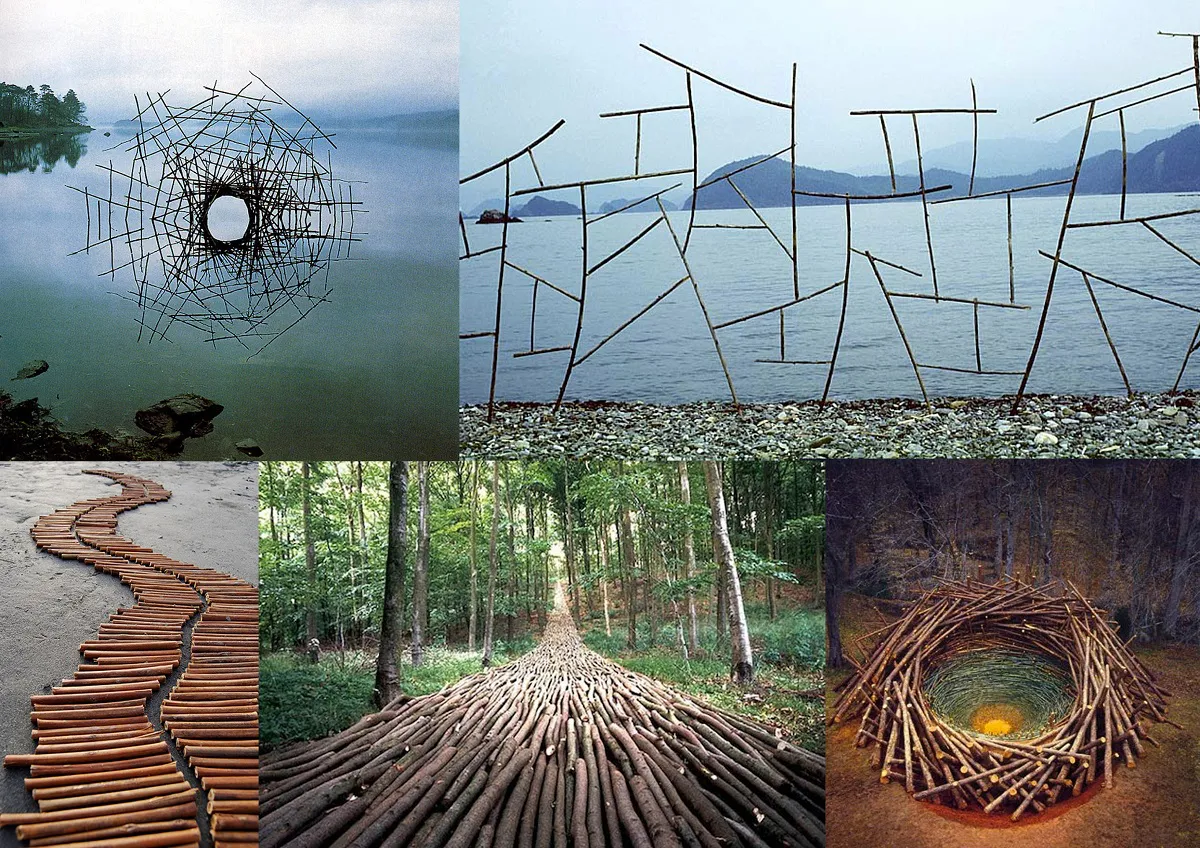 Land Art: examples of sculptures with natural elements