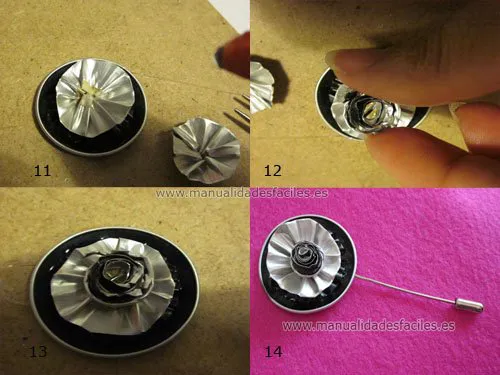 Así juntamos las tres partes con un broche y ya lo tenemos listo.