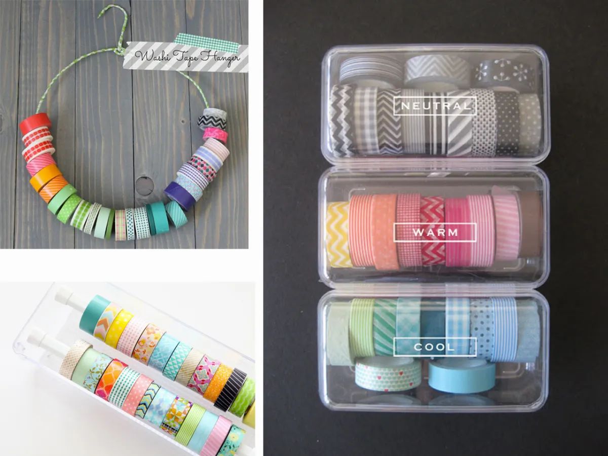 Otras bonitas ideas para organizar washi tape