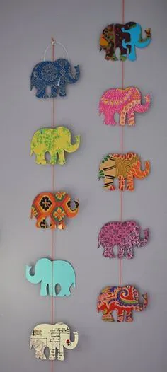 Elefantes de carton para decorar