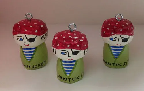 Nantucket Mermaid pirates from champagne corks :)