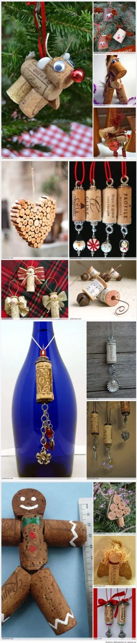 Easy Cork Christmas Ornaments