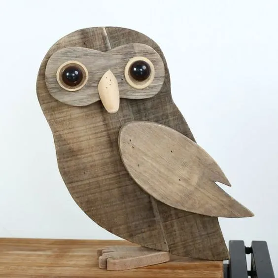 Vintage Wooden Animal Decorations Recycled ArtWood & Organic: 