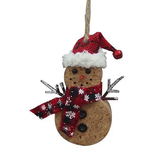 St. Nicholas SquareÂ® Snowman Cork Christmas Ornament, Multicolor