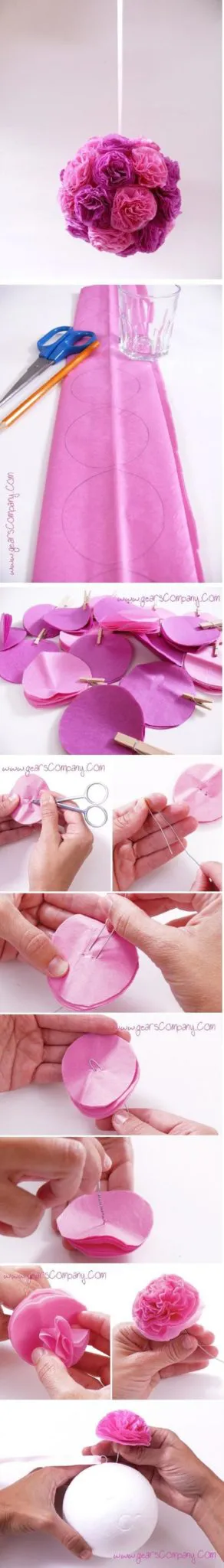 DIY Paper Flower Tutorial - 15 Whimsical DIY Party Decoration Tutorials…: 