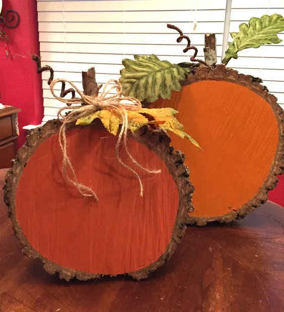 decorar objetos reciclados con troncos