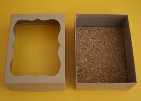 Diy shadow box from a shoe box. Use for seasonal items that you want to switch out and don't need to be in a fancy box.: