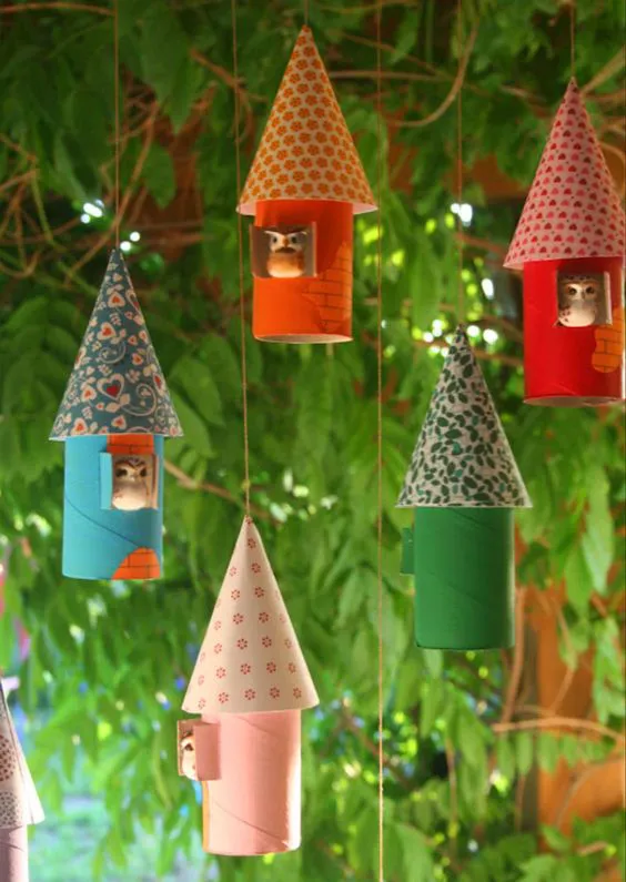 decoracion con carton de papel higienico