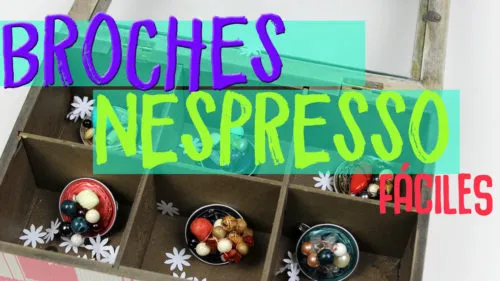 Broches con cápsulas de café