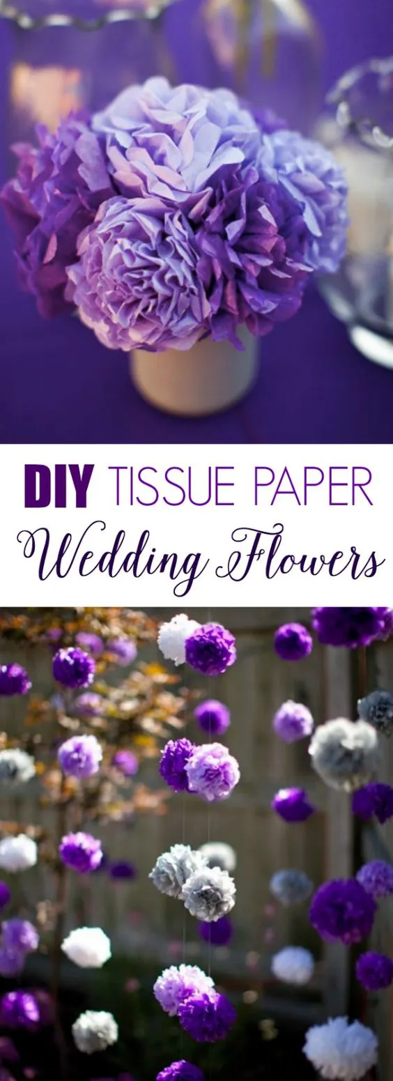 DIY Tissue Paper Wedding Flowers! Instructions and supplies --> http://www.midsouthbride.com/diy-tissue-paper-flowers/: 