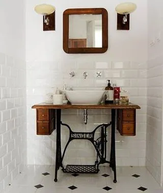original toque vintage para el baño: