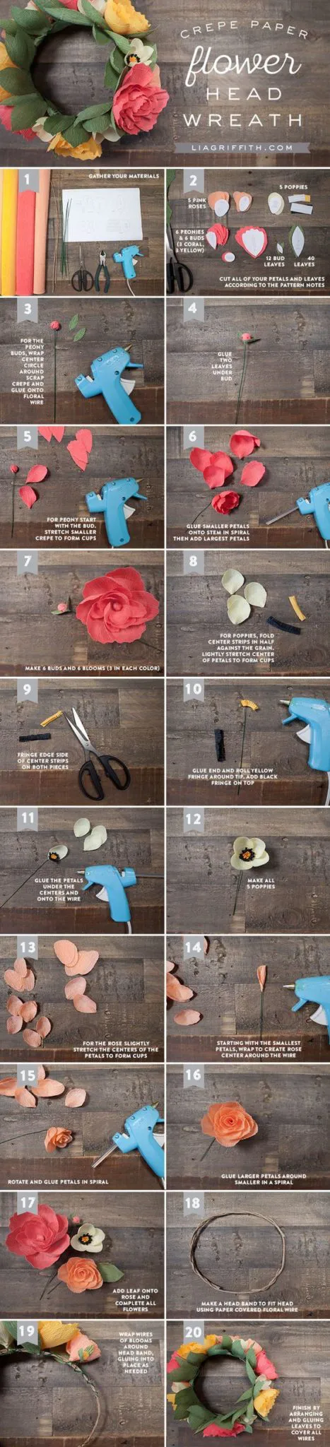DIY Crepe Paper Flower Head Wreath Pictures, Photos, and Images for Facebook, Tumblr, Pinterest, and Twitter: 
