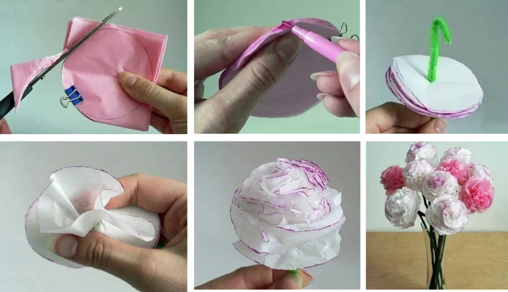 ▷ ✓64 fantásticas ideas con Flores de papel de seda 【TOP 2022】 - Uma  Manualidades