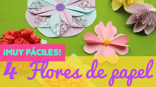 Flores de papel fáciles