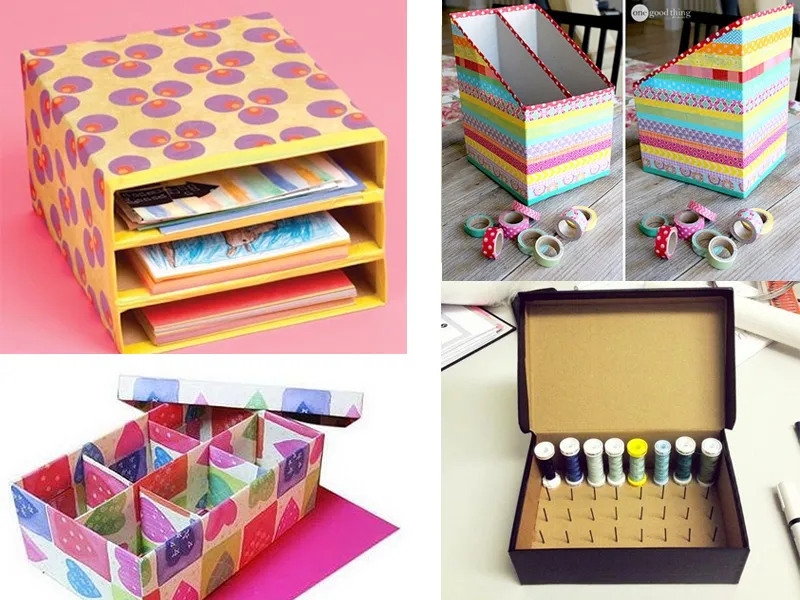 ▷ ✓Más 100 Ideas fabulosas de manualidades con cajas cartón 【TOP 2022】