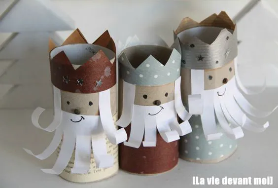 manualidades con carton para navidad reyes magos