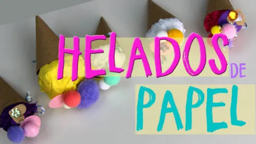 Manualidades fáciles con papel de verano ¡helados de papel!