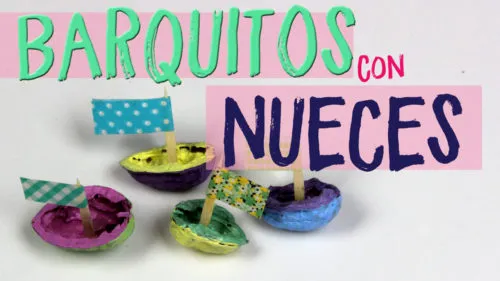 ¡manualidades faciles para decorar! Barquitos nuez