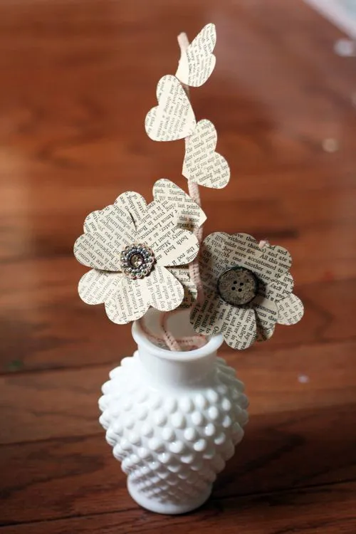 ▷ ✅9 ideas sencillas de flores de papel libro 【TOP 2020】 - Uma ...