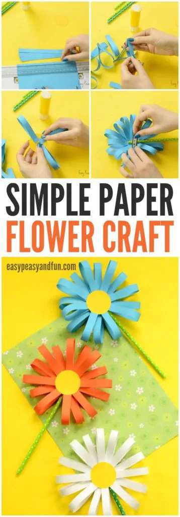 Como hacer una flor de papel para niños