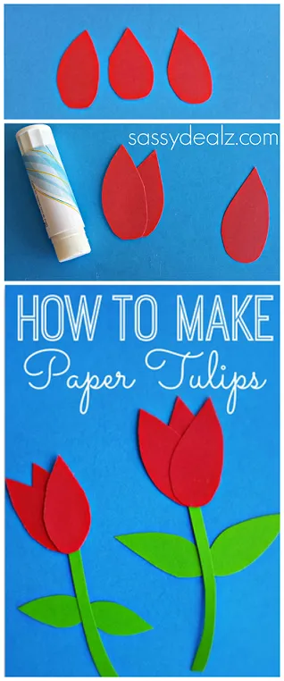 Tulipes de paper per a nens