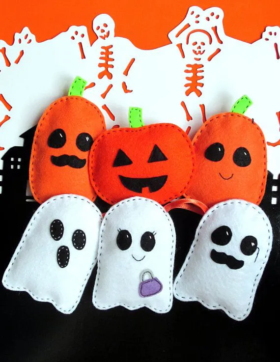 Fantasmas y calabazas de manualidades para halloween