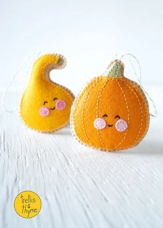 Manualidades de halloween con calabazas de fieltro