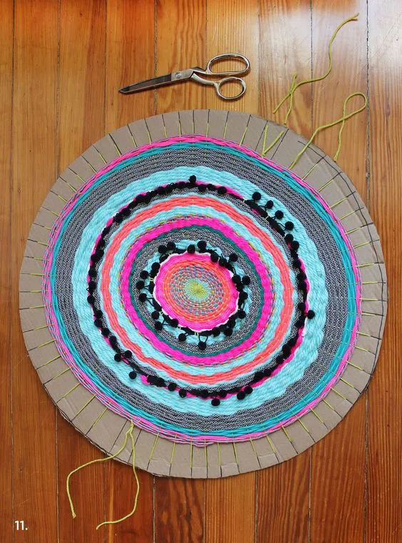 Alfombra circular muy creativa: