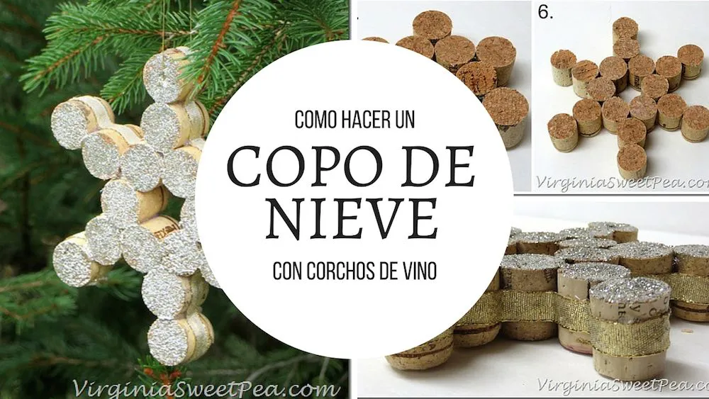 Resultado de imagen de Copos de nieve con corchos de vino