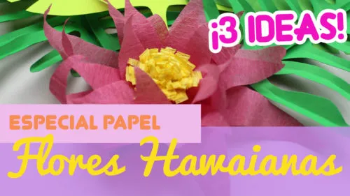 Flores de papel Hawaianas