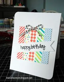 Tarjetas de felicitación con washi tape de cajas