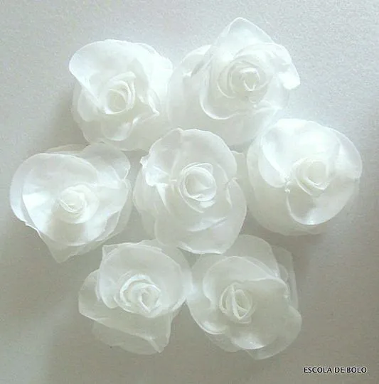 rosas de papel de arroz