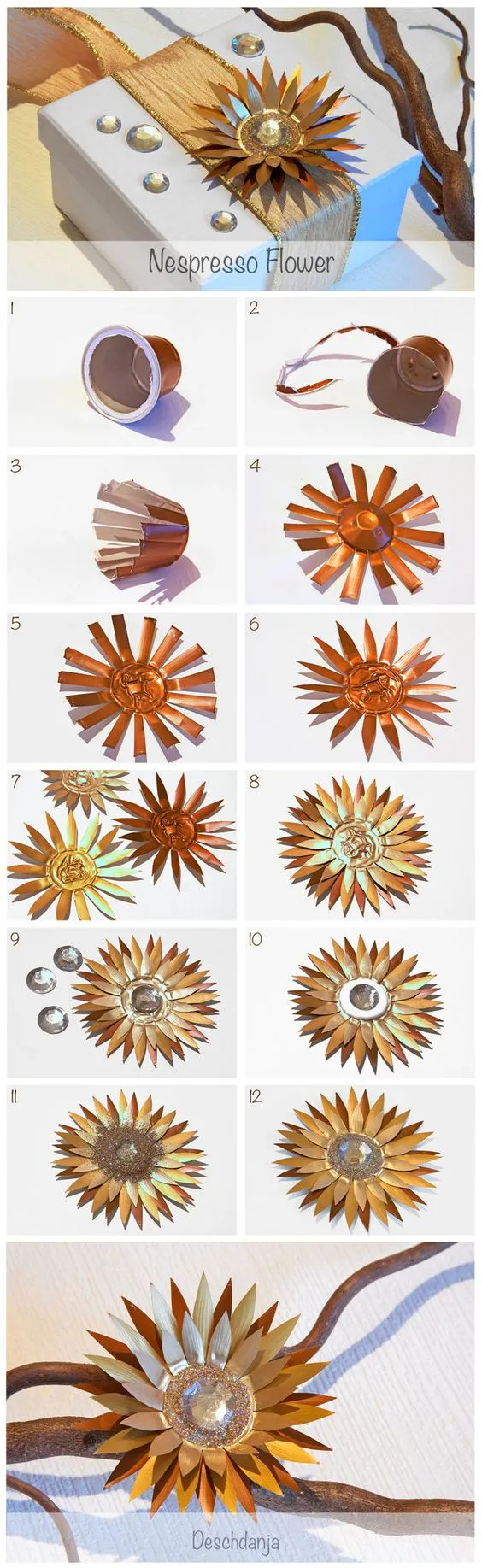 broche flor nespresso paso a paso