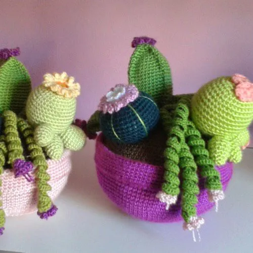 cactus crochet alfiletero