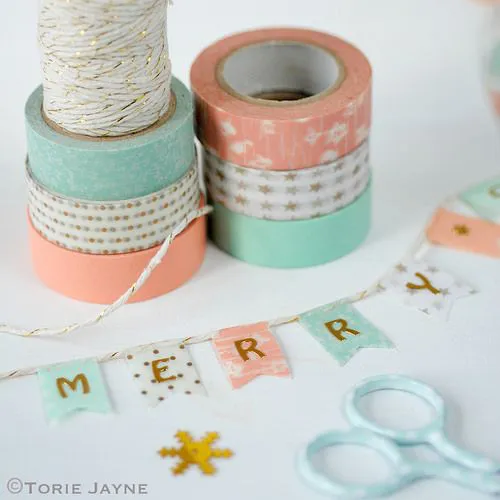 banderillas con washi tape para celebraciones