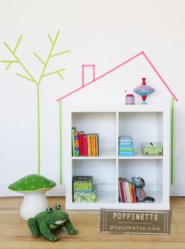 casita de muñecas decorada con washitape