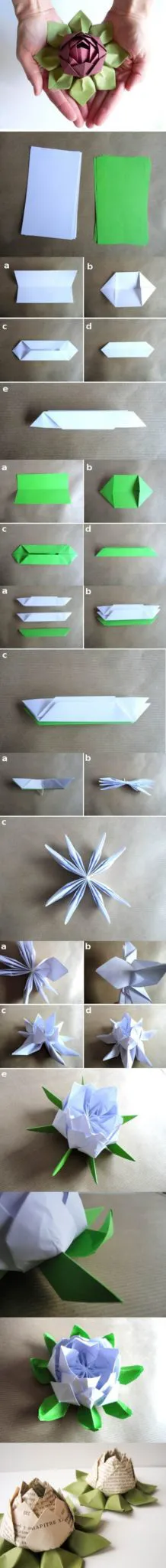 flor de loto de papel