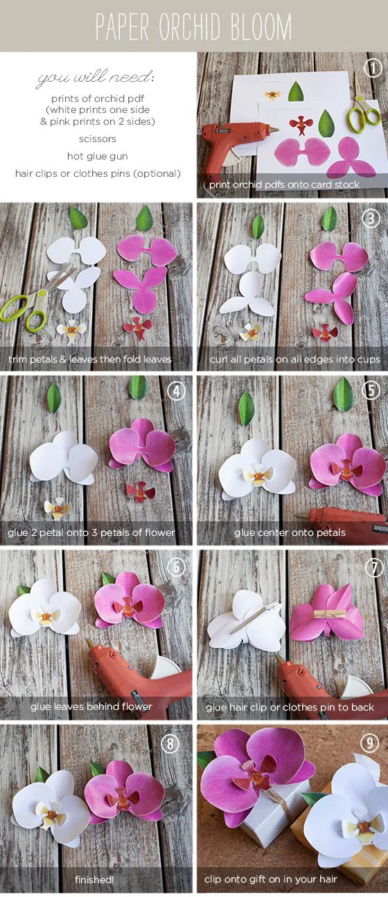 orquideas de papel