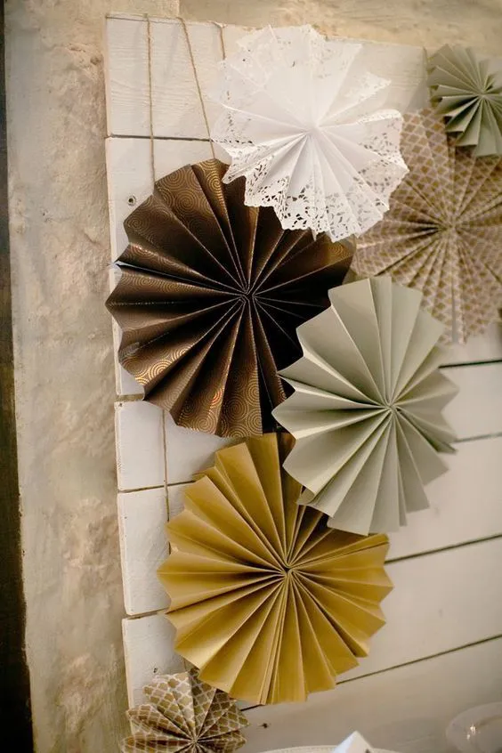 Flores de papel Vintage de pared