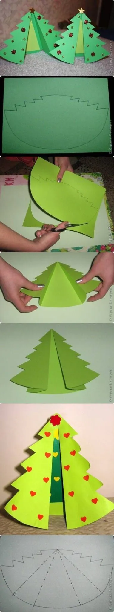 arboles de navidad infantiles con papel