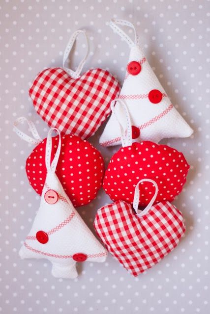 bolas navideñas caseras de tela