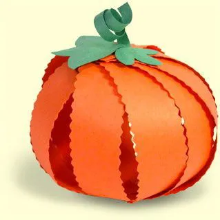 calabaza de cartulina de manualidades