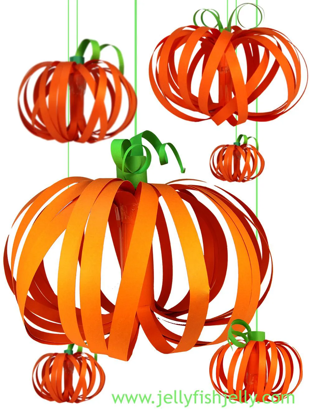 calabazas de filigranas de papel