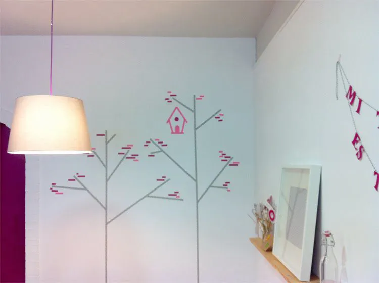 como hacer decoracion infantil con washitape