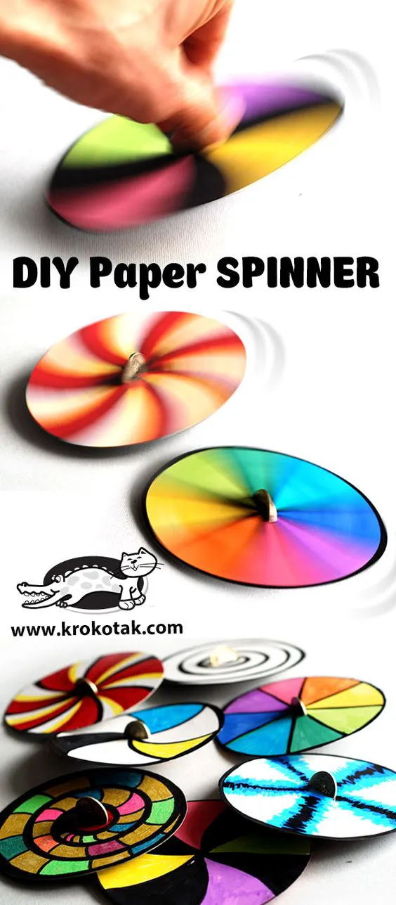 como hacer un spinner de papel
