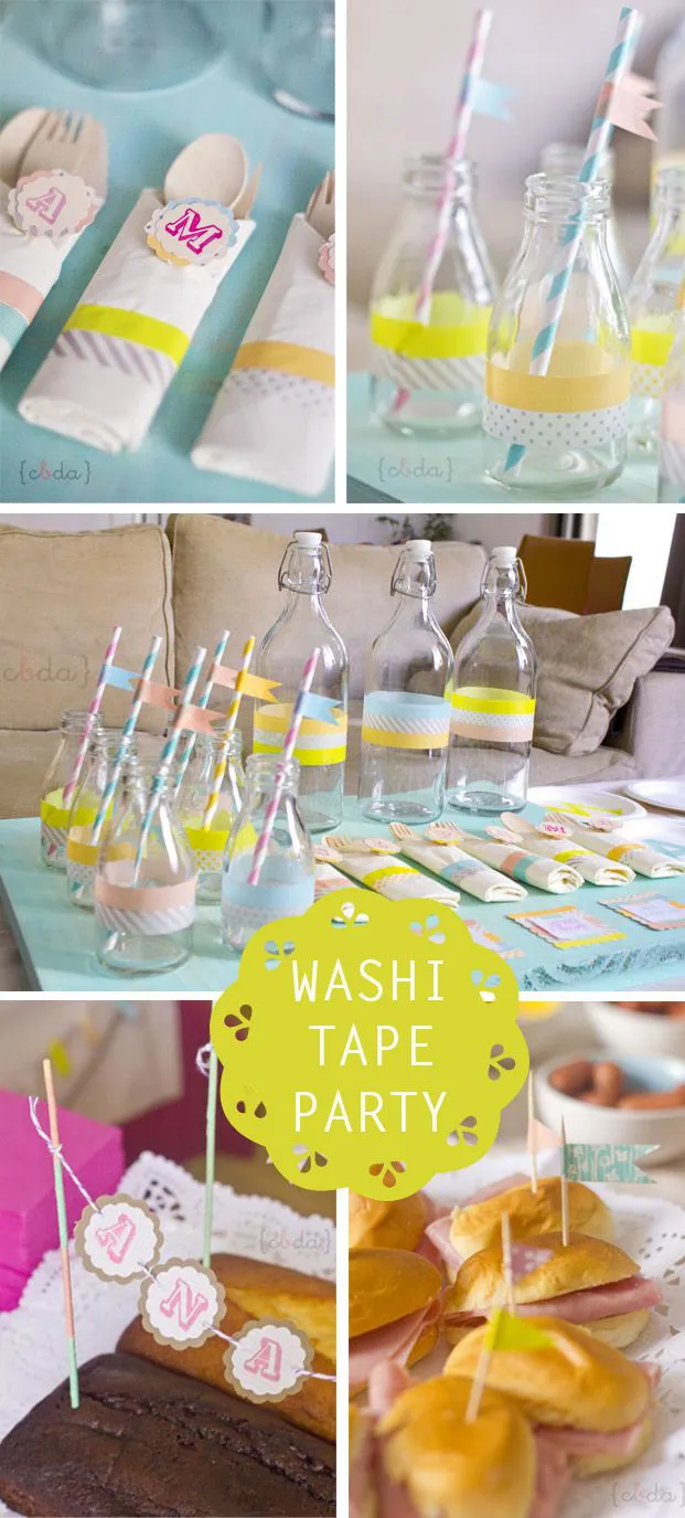 decoracion de fiesta con washitape