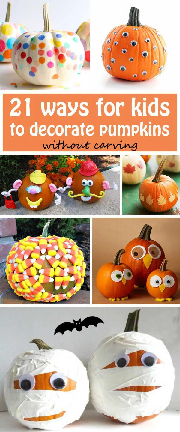 decorar calabazas infantiles de manualidades