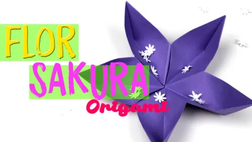 Flor sakura de Origami