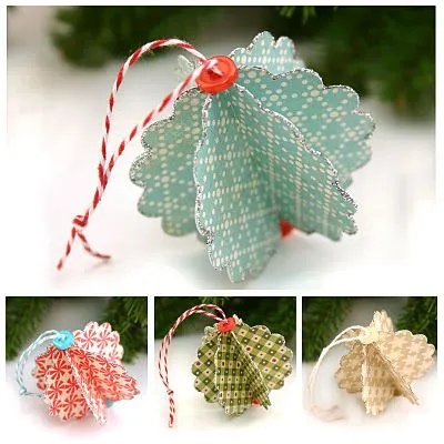 manualidades de bola de navidad scrapbook