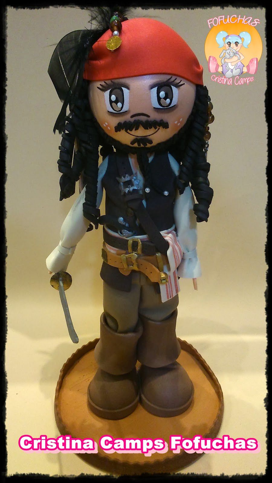 muñeca fofucha de Jack Sparrow